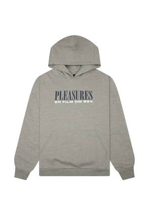 Pleasures logo-print pouch-pocket hoodie - Grey
