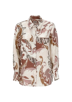 Marella abstract-print button-down shirt - Neutrals