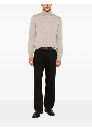 Zanone ribbed-knit roll-neck sweater - Neutrals