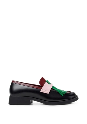 Camper Twins fringed leather loafers - Black