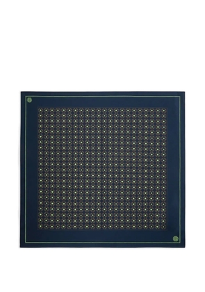 Shanghai Tang geometric-print mulberry silk pocket square - Blue