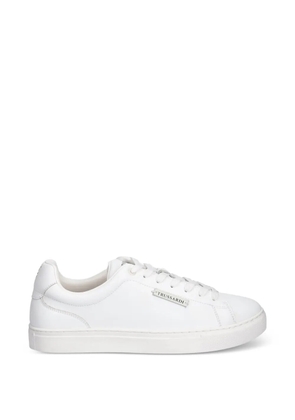 Trussardi logo-patch sneakers - White