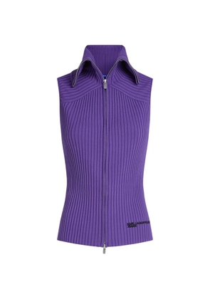 Karl Lagerfeld Jeans zip knit vest - Purple