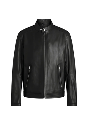 BOSS H-Mansell5 zip-up leather jacket - Black