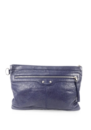 Balenciaga Pre-Owned Motocross Classic clutch bag - Blue