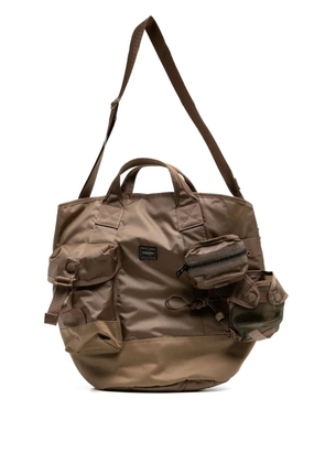 Porter-Yoshida & Co. multi-pockets tote bag - Brown