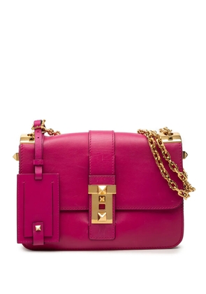 Valentino Garavani Pre-Owned 2000-2017 Leather B Rockstud Flap shoulder bag - Pink