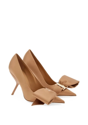 Ferragamo bow-detail pointed-toe pumps - Neutrals