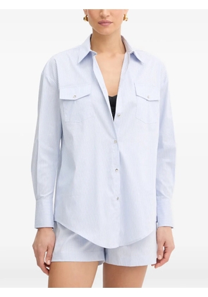FRACOMINA striped flap-pocket shirt - Blue
