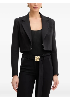 FRACOMINA logo-detail cropped blazer - Black