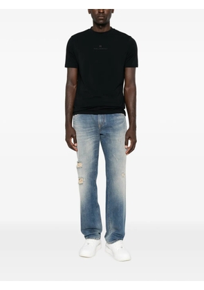Karl Lagerfeld logo-embroidered T-shirt - Black