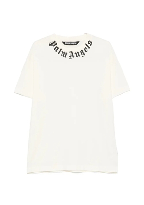 Palm Angels Neck Logo printed T-shirt - Neutrals