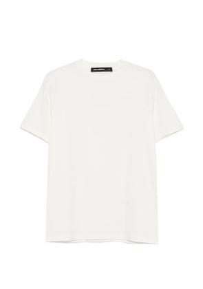 Karl Lagerfeld logo-embroidered crew-neck T-shirt - White