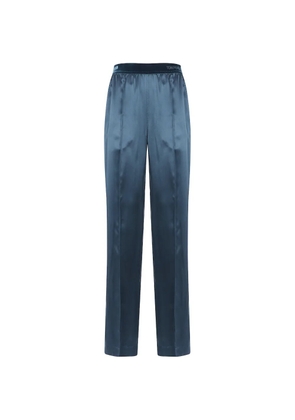 TOM FORD peach-feel silk satin pajama pants - Blue
