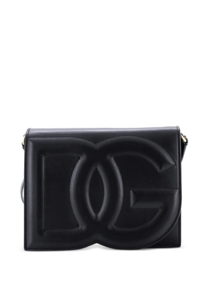 Dolce & Gabbana Pre-Owned DG Logo Flap Shoulder Bag Leather Small crossbody bag - Black