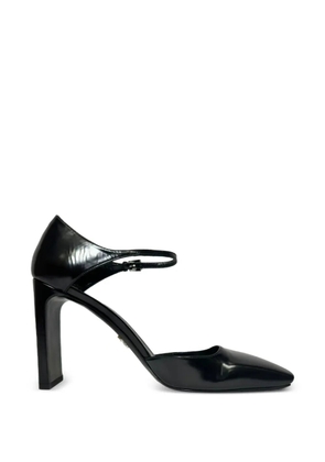 Prada Pre-Owned square-toe ankle-strap leather pumps - Black