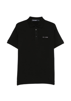 Karl Lagerfeld logo-plaque polo shirt - Black