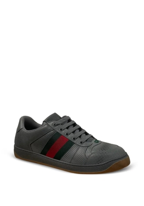Gucci Screener Web-stripe sneakers - Grey