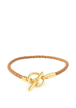 Hermès Pre-Owned Glenan braided leather bracelet - Gold