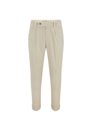 HUGO corduroy pleated trousers - Neutrals