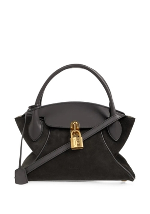 Balmain small Pulse Day suede tote bag - Black