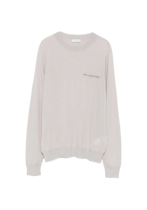 Peserico embellished-pocket sweater - Grey