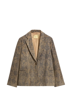 MOMONÌ Lilja printed corduroy jacket - Brown