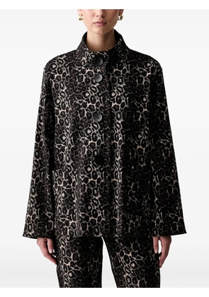 Joseph Ribkoff leopard-print button-up jacket - Black
