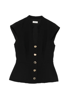 SANDRO sleeveless button-fastening top - Black