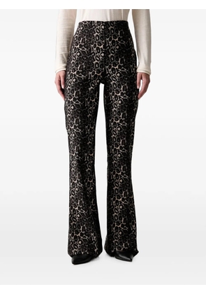 Joseph Ribkoff leopard-print jacquard trousers - Black