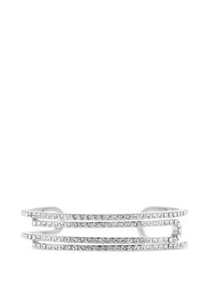 Off-White crystal-embellished cut-out bracelet - Silver