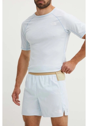 The North Face logo-print panelled shorts - Blue