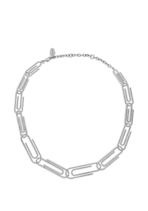 Off-White crystal-embellished necklace - Silver