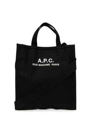 A.P.C. logo-print tote bag - Black