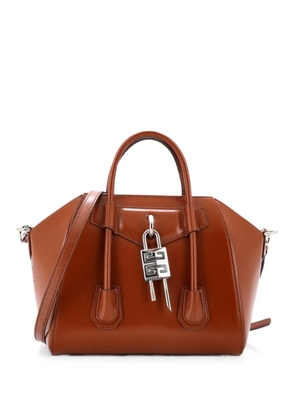 Givenchy Pre-Owned Antigona Lock Bag Leather Mini crossbody bag - Brown