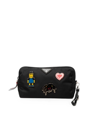 Prada Pre-Owned 2000-2013 Tessuto Robot Pins Wristlet pouch - Black