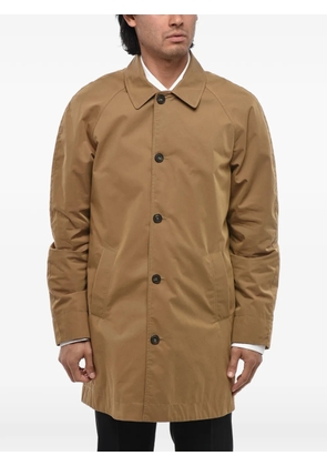Corneliani raglan-sleeve button-up coat - Brown