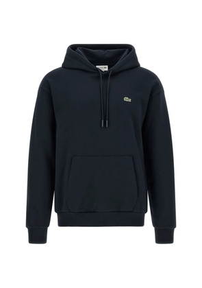 Lacoste logo-patch drawstring hoodie - Blue