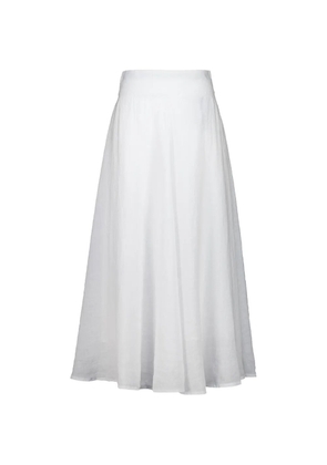 120% Lino midi skirt - White