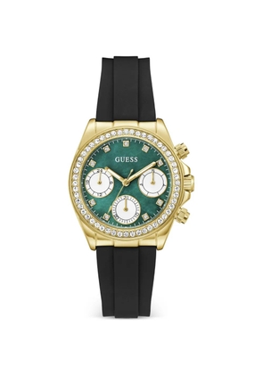 GUESS USA round-case 36mm watch - Green