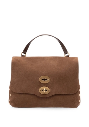 Zanellato small Postina Jones stud-embellished shoulder bag - Brown
