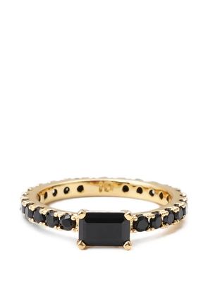 Izabel Display Ultra slim ring emerald-cut crystal rings - Gold