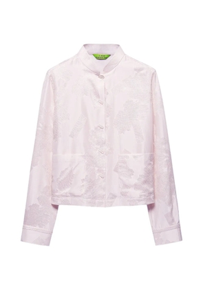 Shanghai Tang Mandarin-collar jacquard blouse - Neutrals