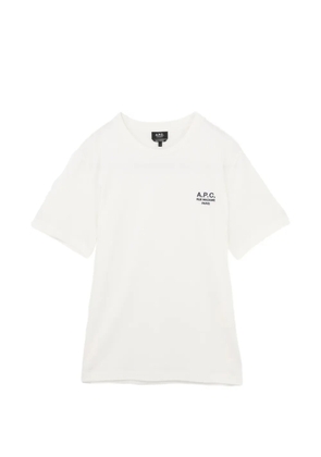 A.P.C. logo-embroidered short-sleeve T-shirt - White
