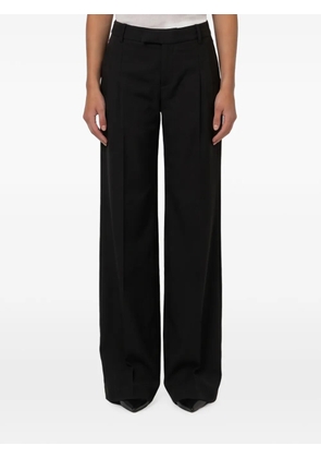 Federica Tosi pressed-pleat wide-leg trousers - Black