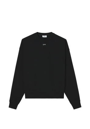 Off-White logo-print crew-neck sweater - Black