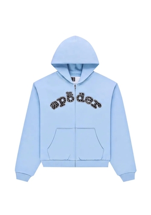 SP5DER Mixed Stone OG V2 rhinestone-embellished zip-up hoodie - Blue