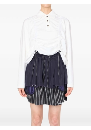 Kolor gathered polo top - White
