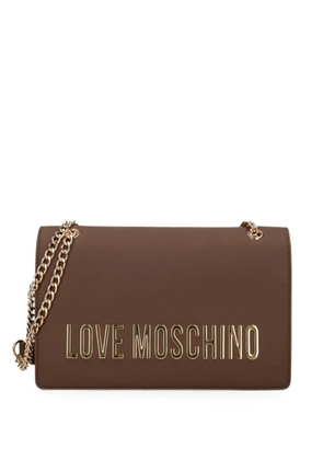 Love Moschino logo-embellishment shoulder bag - Brown