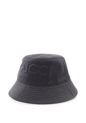 Gucci Pre-Owned 2010s embossed logo bucket hat - Black